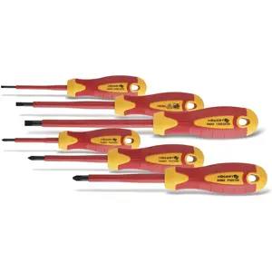 Conjunto de 6 chaves de fendas com isolamento 1000V