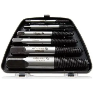 Conjunto de 6 extratores de parafusos danificados