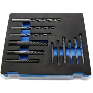 Conjunto extractor de tornillos dañados - 12 piezas
