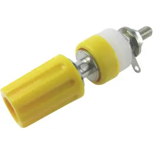 Borne de painel 4mm 250VDC 15A amarelo