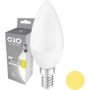 Lámpara LED E14 C37 230V 7W 3000K (blanco cálido) 840lm