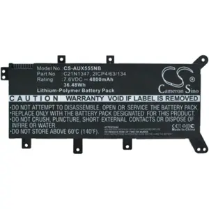 Bateria para computador portátil compatível com ASUS CS-AUX555NB Li-Pol 7.6V 4800mAh 36.48Wh