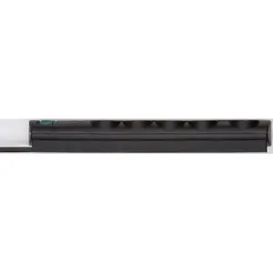 Bloco de 10 tomadas c/ 2 interruptores - Preto - cabo (3x1.5mm²) 2.0m