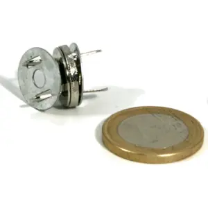 Fecho magnético tipo botão Neodymium (NdFeB) para têxtil  Ø14.5mm