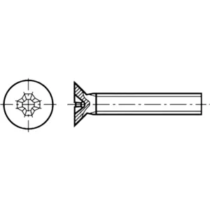 Parafuso cabeça cónica de inox M3x40mm Phillips PH1 - KRAFTBERG M3X40/D965-A2