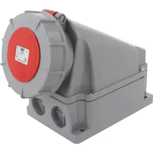 Tomada saliente trifásica 5 pólos (3P+N+T) 63A 400VAC IP67