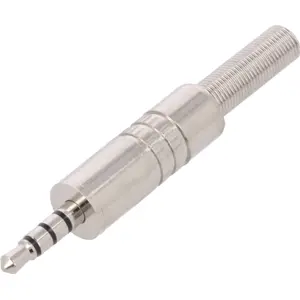 Ficha Jack3.5 Macho 4pin HQ - Metálica