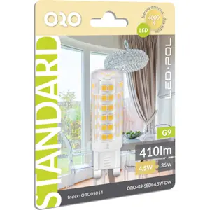 Lâmpada G9 LED 230V 4.5W 4000K 410lm