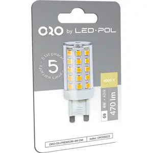 Lâmpada LED G9 230V 4W 4000K (branco neutro) 470lm
