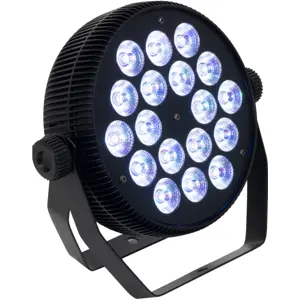 Foco PAR DMX com 18x10W LED RGBW
