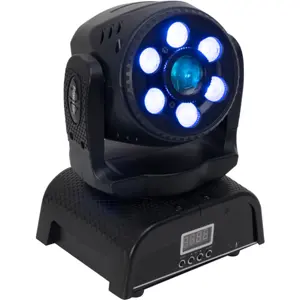 Cabeça móvel Spot Wash LED DMX RGBW+W
