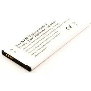 Batería para teléfono móvil compatible con Samsung Galaxy Note 4, Li-ion 3.8V 2800mAh 10.6Wh - c/ NFC