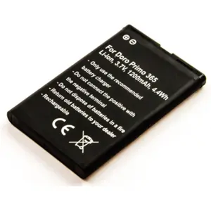 Bateria para telemóvel compatível com Doro Primo 365, Li-ion 3.7V 1200mAh 4.4Wh