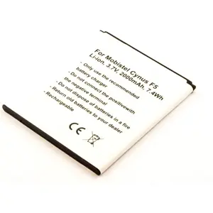 Batería para teléfono móvil compatible con Mobistel Cynus F5, Li-ion 3.7V 2000mAh 7.4Wh
