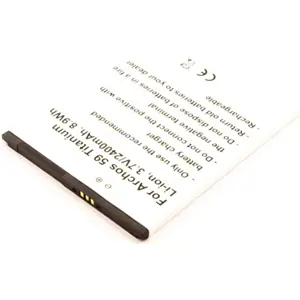 Bateria para telemóvel compatível com Archos 59 Titanium, Li-ion 3.7V 2400mAh 8.9Wh