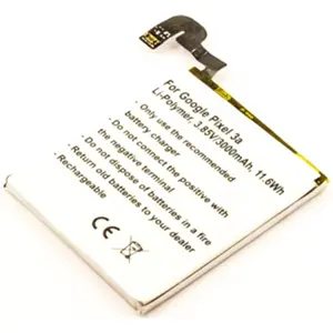 Bateria para telemóvel compatível com Google Pixel 3a, Li-Po 3.85V 3000mAh 11.6Wh