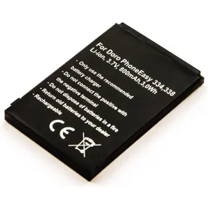Batería para teléfono móvil compatible con Doro PhoneEasy 334, 338, Li-ion 3.7V 800mAh 3.0Wh