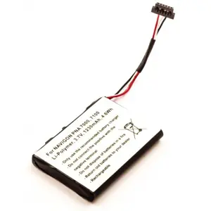 Bateria compatível com NAVIGON PNA 7000, 7100, Li-Po 3.7V 1230mAh 4.6Wh