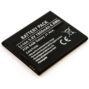 Batería para móvil compatible con Samsung Galaxy J1 Ace 4G, SM-J111, Li-ion 3.8V 1800mAh 6.8Wh