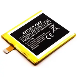 Batería para teléfono móvil compatible con BQ Aquaris E5 HD Ubuntu Edition, Li-Po 3.8V 2500mAh 9.5Wh