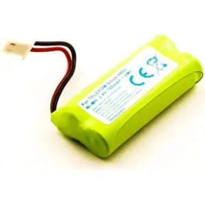 Bateria compatível com Telekom Sinus A602 Touch, NiMH 2.4V 750mAh 1.8Wh