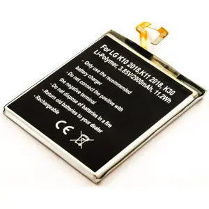 Bateria para telemóvel compatível com LG K10 2018, K11 2018, K30, Li-Po 3.85V 2900mAh 11.2Wh