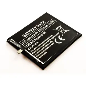 Batería para teléfono móvil compatible con BQ Aquaris X5, Li-Po 3.8V 2800mAh 10.6Wh