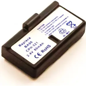 Bateria para Headset compatível com Sennheiser BA90, NiMH 2.4V 60mAh 0.14Wh