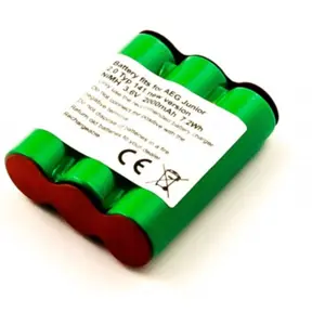 Bateria compatível com AEG Junior 2.0 Tipo 141 versão nova, NiMH 3.6V 2000mAh 7.2Wh