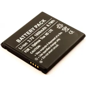 Batería para teléfono móvil compatible con LG Optimus True HD LTE, Li-ion 3.7V 1800mAh 6.7Wh