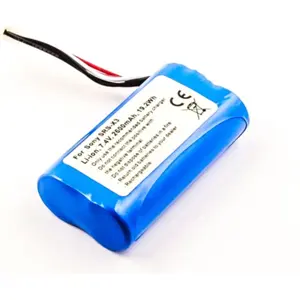 Bateria para Bluetooth Speaker compatível com Sony SRS-X3, SRS-XB2, Li-ion 7.4V 2600mAh 19.2Wh