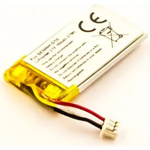 Batería para headset compatible con Sennheiser D10, Li-Po 3.7V 180mAh 0.7Wh