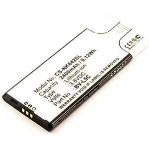 Batería para teléfono móvil compatible con MS Nokia Lumia 640 Dual SIM, Li-ion 3.8V 2400mAh 9.1Wh