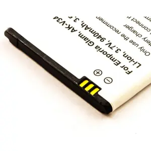 Bateria para telemóvel compatível com Emporia Glam, AK-V34, Li-ion 3.7V 940mAh 3.5Wh