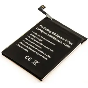 Bateria para telemóvel compatível com BQ Aquaris U Plus, Li-Po 3.8V 2950mAh 11.2Wh