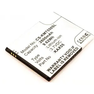 Batería para teléfono móvil compatible con Kazam Trooper X5.5, Li-ion 3.7V 2600mAh 9.6Wh