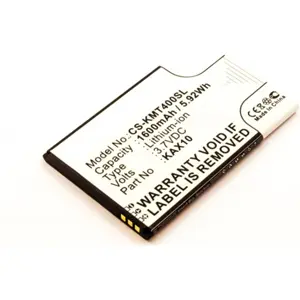 Batería para teléfono móvil compatible con Kazam Trooper X4.0, Li-ion 3.7V 1600mAh 5.9Wh