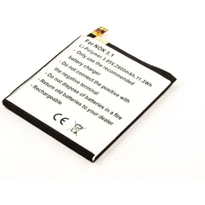 Bateria para telemóvel compatível com Nokia 3.1, Li-Po 3.85V 2900mAh 11.2Wh