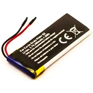 Bateria para Auricular bluetooth compatível com Cardo Scala Rider Q2, Li-Po 3.7V 400mAh 1.5Wh