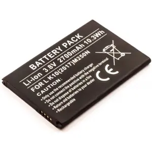 Bateria para telemóvel compatível com LG K10 (2017) M250N, Li-Po 3.8V 2700mAh 10.3Wh