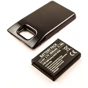 Bateria para telemóvel compatível com Samsung Galaxy S2, S II, GT-I9100, Li-ion 3.7V 3000mAh 11.1Wh - c/ capa