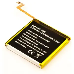 Batería para teléfono móvil compatible con Caterpillar CAT S60, Li-Po 3.85V 3500mAh 13.5Wh