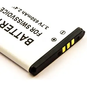 Batería compatible con Swissvoice ePure, Li-ion 3.7V 650mAh 2.4Wh