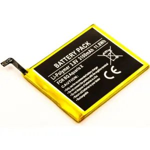 Bateria para telemóvel compatível com BQ Aquaris X, Li-Po 3.8V 3100mAh 11.8Wh