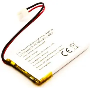 Batería compatible con Solar LED Light SL-24000, Li-Po 3.7V 700mAh 2.6Wh