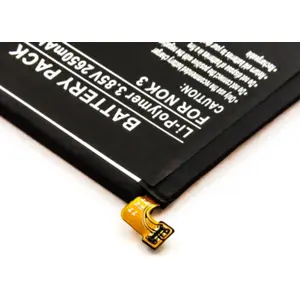 Batería para teléfono móvil compatible con Nokia 3, Li-Po 3.85V 2650mAh 10.2Wh
