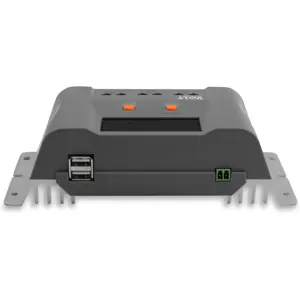 Controlador de carga solar MPPT (4 etapas) com LCD c/ saídas USB - 12VDC 10A