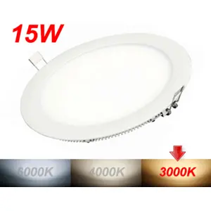 Downlight LED redondo LGP 15W 1200lm 3000K (branco quente) Ø190x11mm (Ø175mm) - com driver