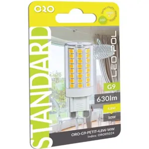 Lâmpada G9 LED 230V 4.8W 3000K (branco quente) 630lm