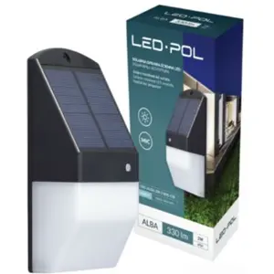 Aplique de LED solar 2W 6500K c/ sensor de movimento